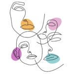 Thérapie en groupe - Visages qui échangent - Gestalt-thérapie -